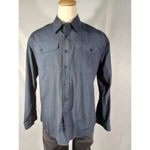 Under Armour Shirt Mens XL Blue Solid Long Sleeve Button Front Casual Workwear